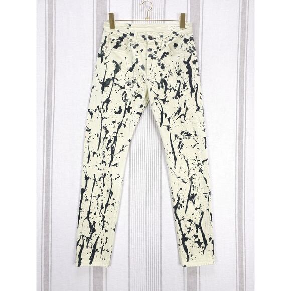 Rag & Bone Jeans Womens Paint Splatter Ankle Punk Rock Artsy Chaotic Acid‎ Wash - Picture 2 of 11